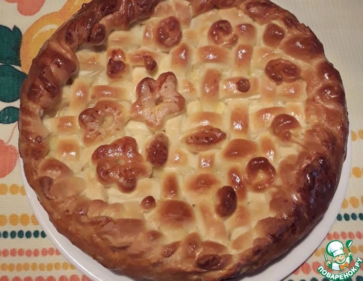 Рецепт: Пирог с индейкой, овощами и сыром