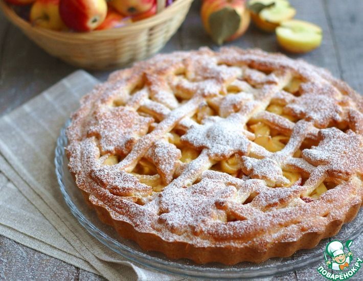 Рецепт: Бездрожжевой яблочный пирог