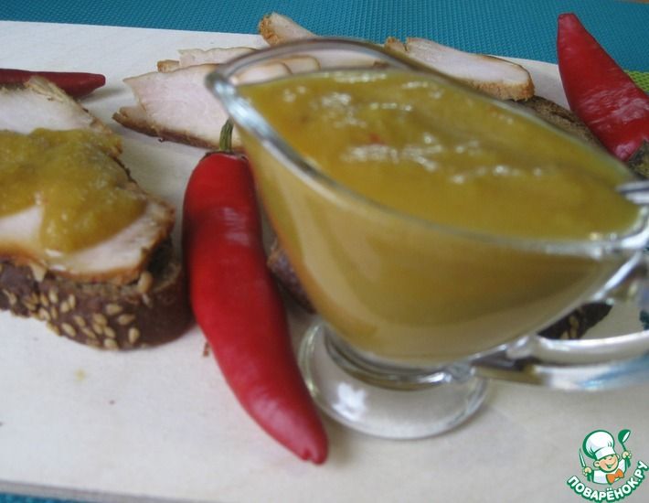Рецепт: Соус чатни кабачково-яблочный пряный