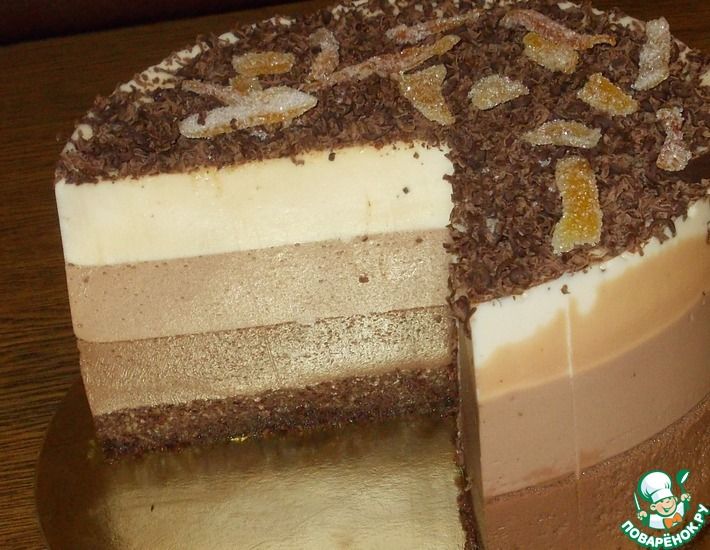 Рецепт: Торт Три шоколада Бюджетный