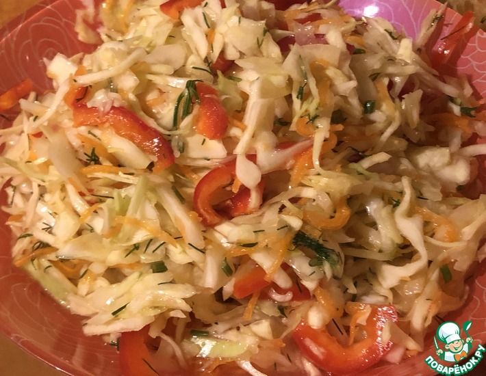 Рецепт: Салат капустный «Красочный»