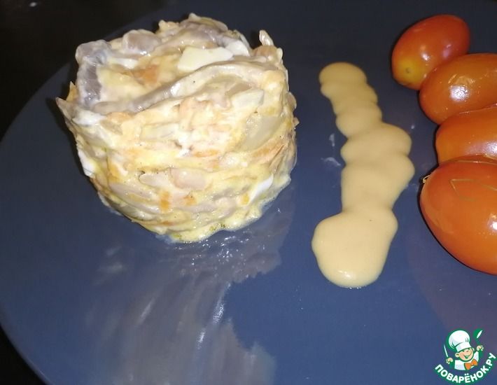 Рецепт: Фасолевый салат с грибами