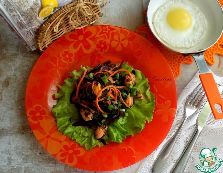 Рецепт: Свекольный салат с морепродуктами