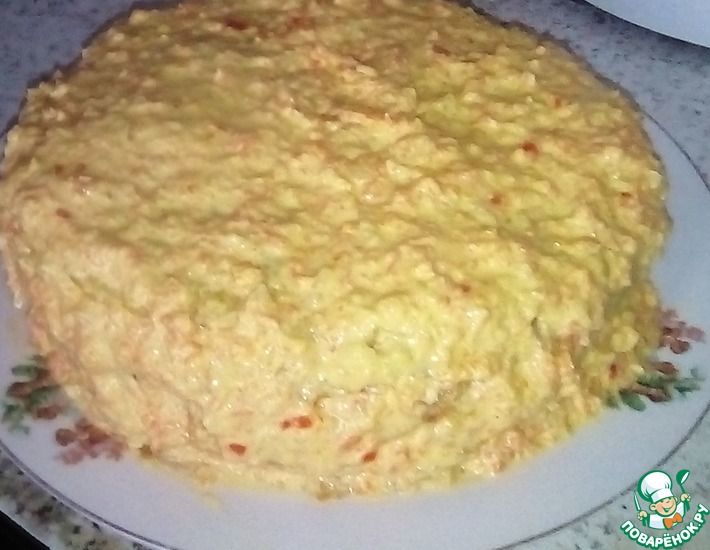 Рецепт: Кабачковый торт с овощным кремом