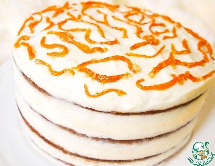 Рецепт: Морковный торт-кусочек счастья