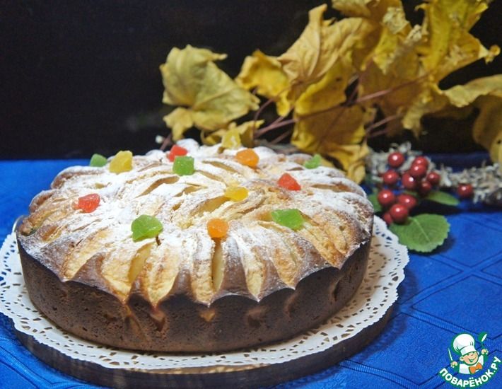 Рецепт: Творожно-яблочный пирог Краски осени