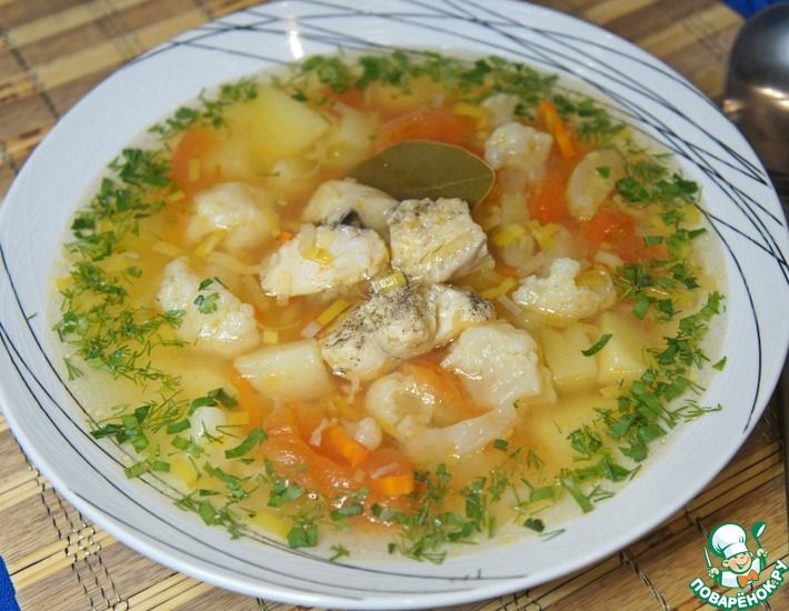 Рецепт: Овощной суп с рыбой
