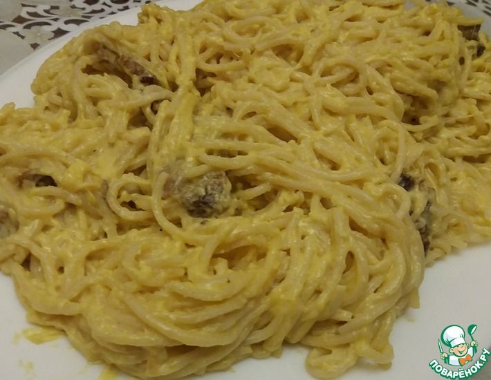 Рецепт: Итальянское блюдо – паста Карбонара, спагетти на стероидах