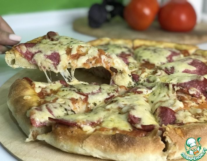 Рецепт: Домашняя пицца Пепперони