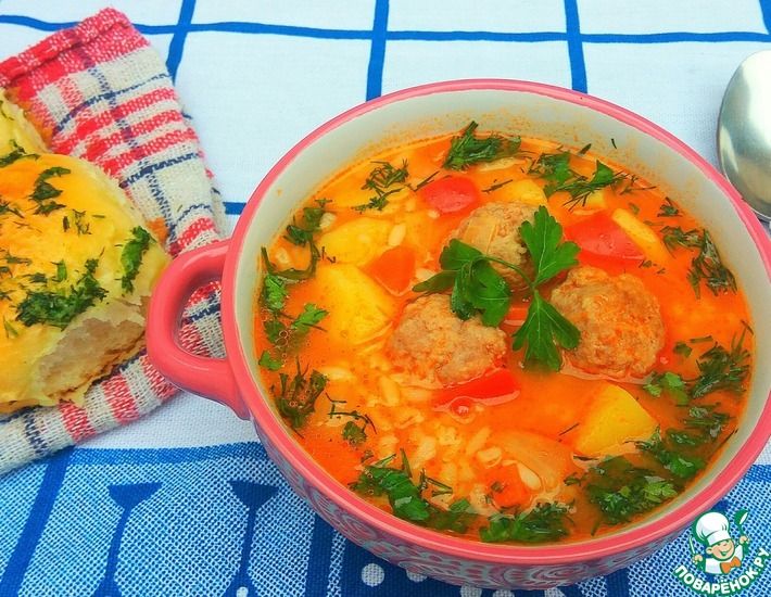 Рецепт: Суп-рагу с фрикадельками