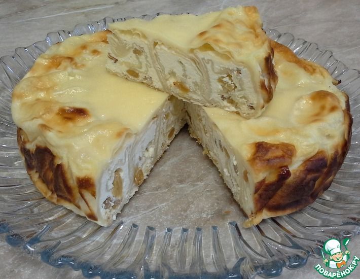 Рецепт: Ароматный пирог из лаваша с творогом