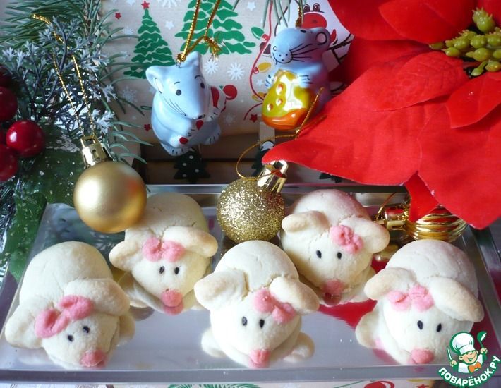 Рецепт: Новогоднее печенье Символ года-мышата