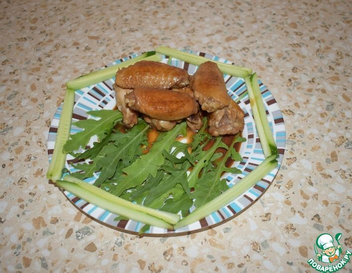 Рецепт: Куриные крылья по восточному
