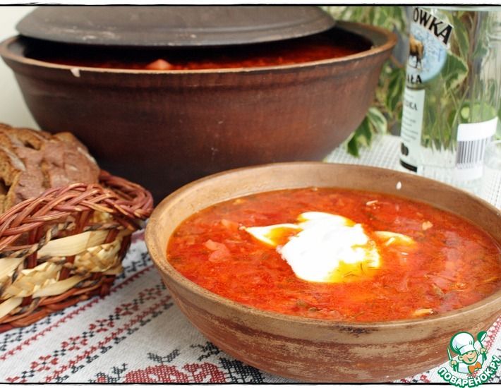 Рецепт: Украинский борщ, семейный рецепт