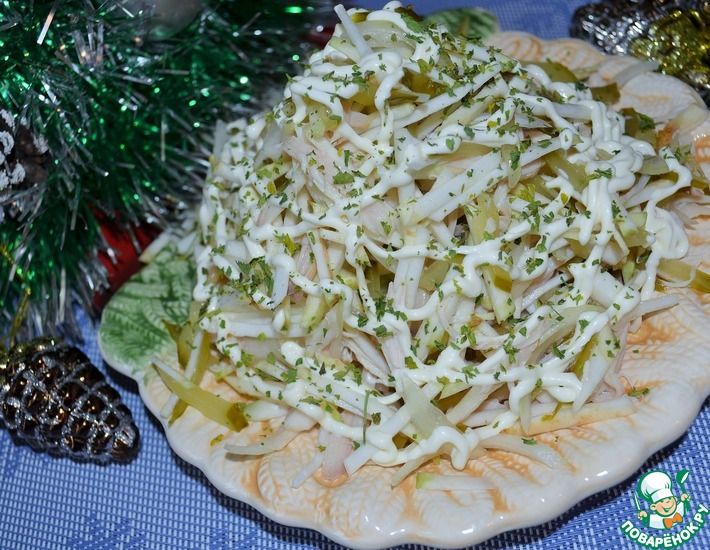 Рецепт: Салат с сельдереем Ёлки-палки