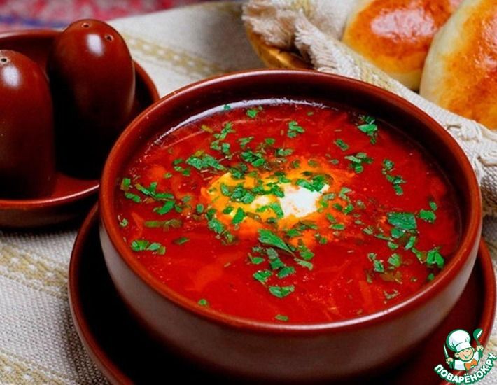 Рецепт: Суп красный (борщ) с мясом