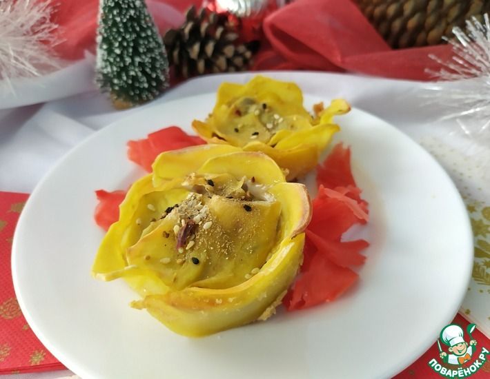 Рецепт: А-ля жульен в картофельных корзинках