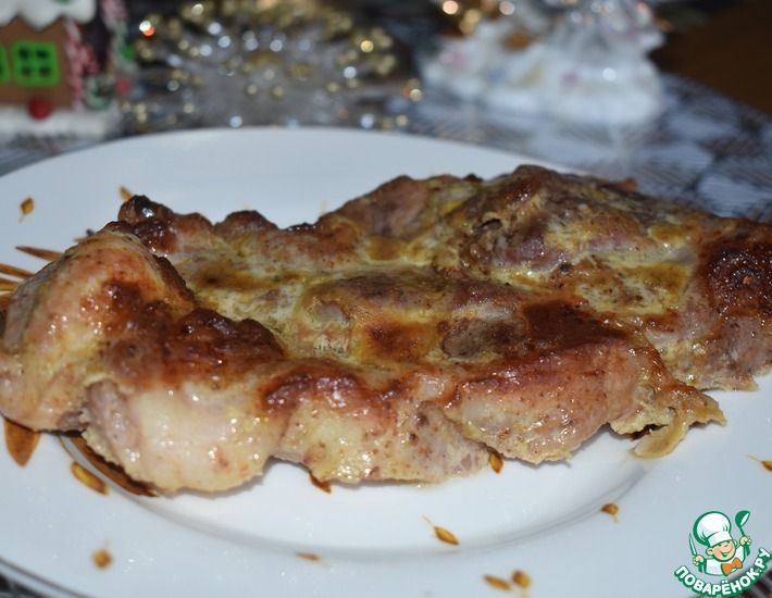 Рецепт: Мясо в яично-горчичном маринаде