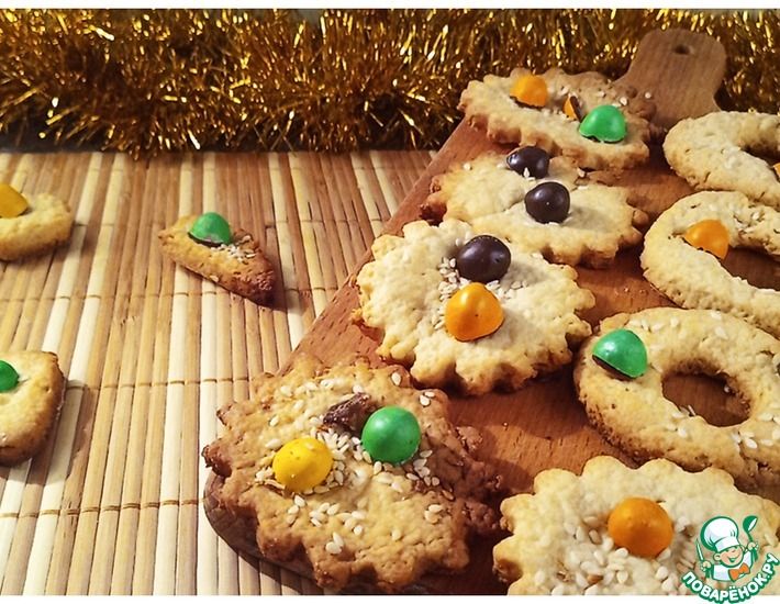 Рецепт: Песочное печенье на новогодний стол