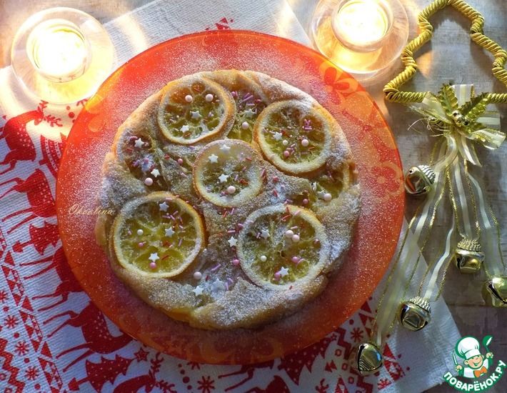 Рецепт: Пирог с карамельными апельсинами