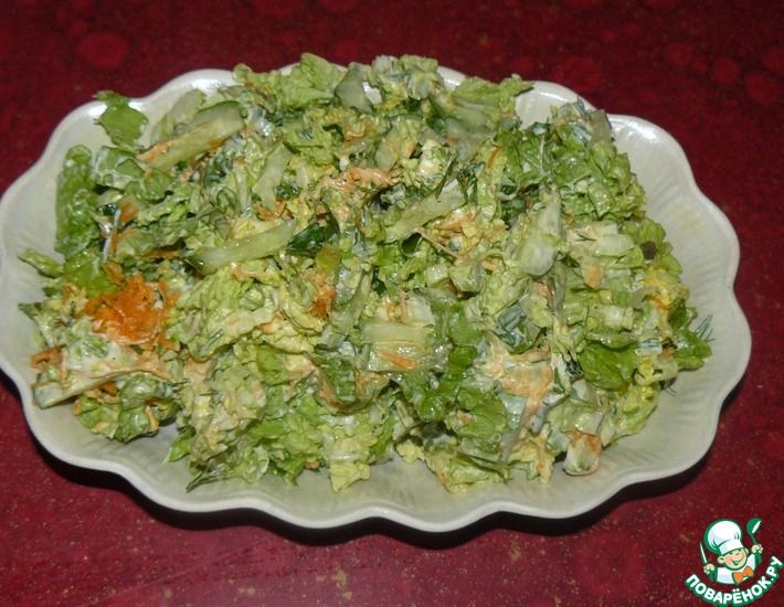 Рецепт: Простой салат из пекинской капусты