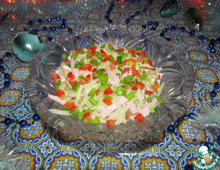 Рецепт: Праздничный салат из зеленой редьки