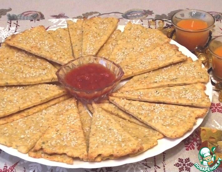 Рецепт: Закусочные сырные треугольнички