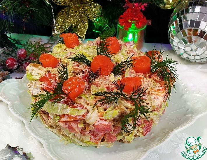Рецепт: Салат Новогодний коктель