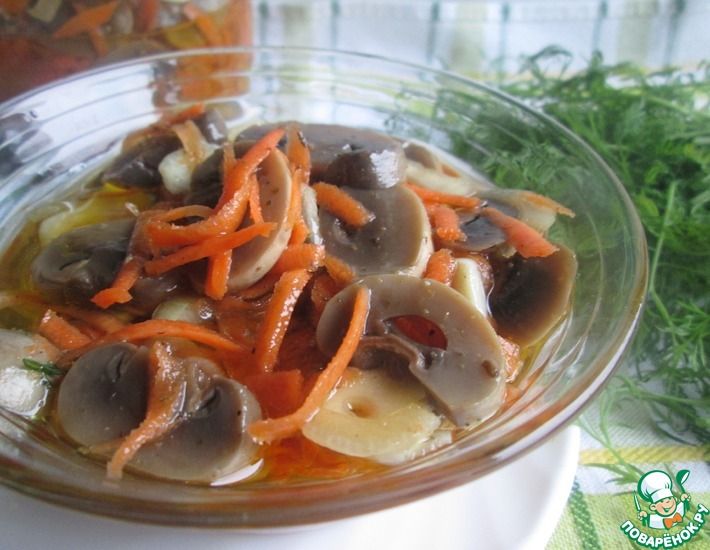 Рецепт: Маринованные шампиньоны с морковью