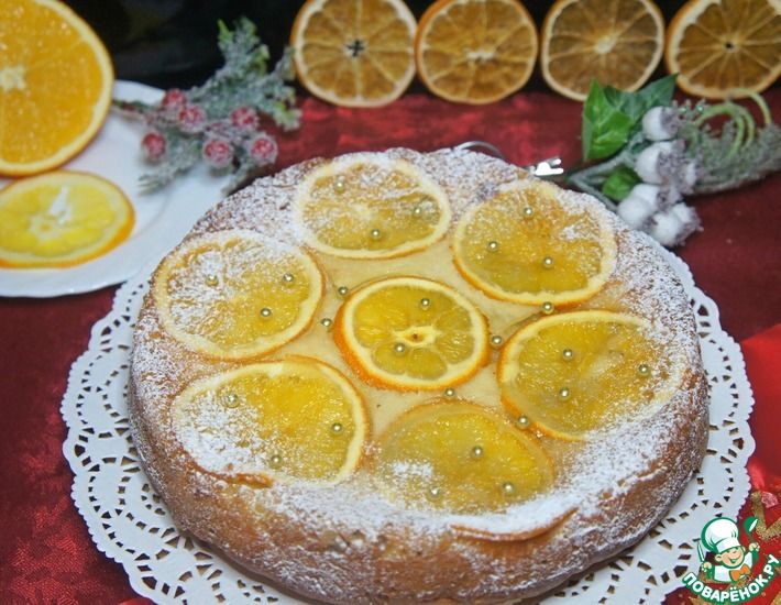 Рецепт: Апельсиновый пирог-перевертыш