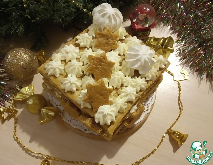Рецепт: Новогодний торт Медовый