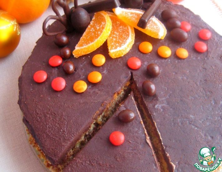 Рецепт: Торт Новогодний апельсин