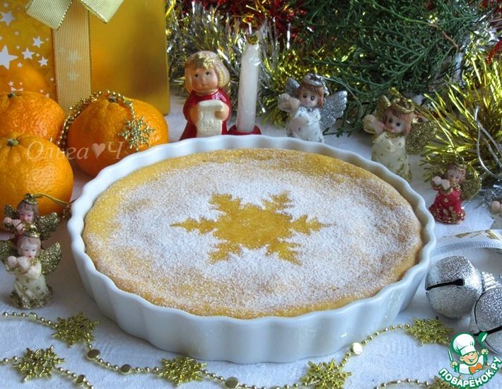 Рецепт: Рождественский мандариновый пирог