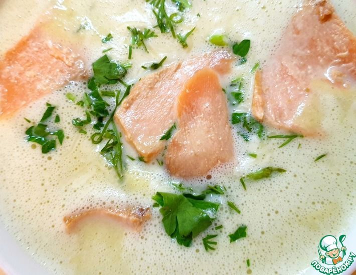 Рецепт: Рыбный крем суп с пореем