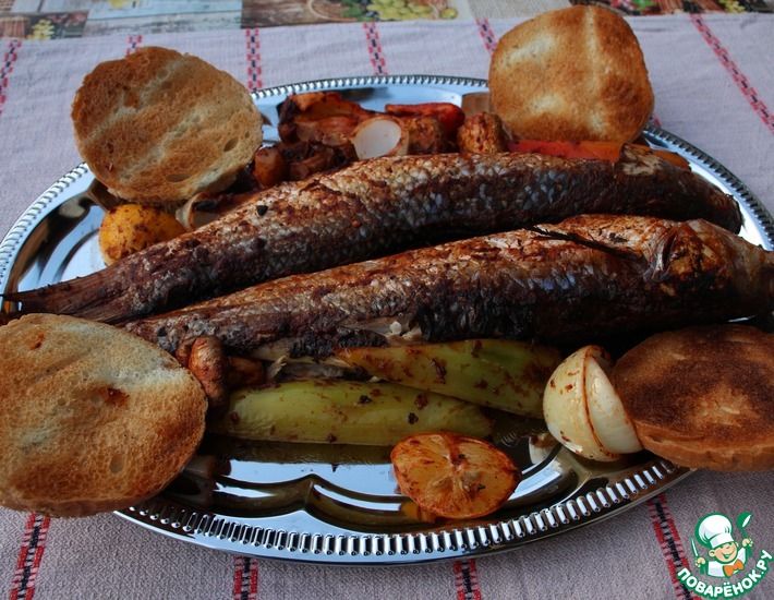 Рецепт: ПЕЛЕНГАС ( КЕФАЛЬ ) на МАНГАЛЕ. Рецепт рыбы в маринаде на углях