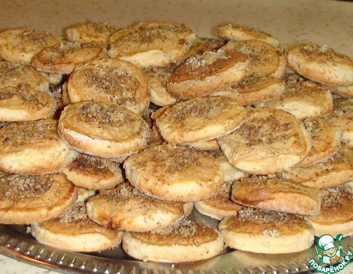 Рецепт: Белково-ореховое печенье на смальце