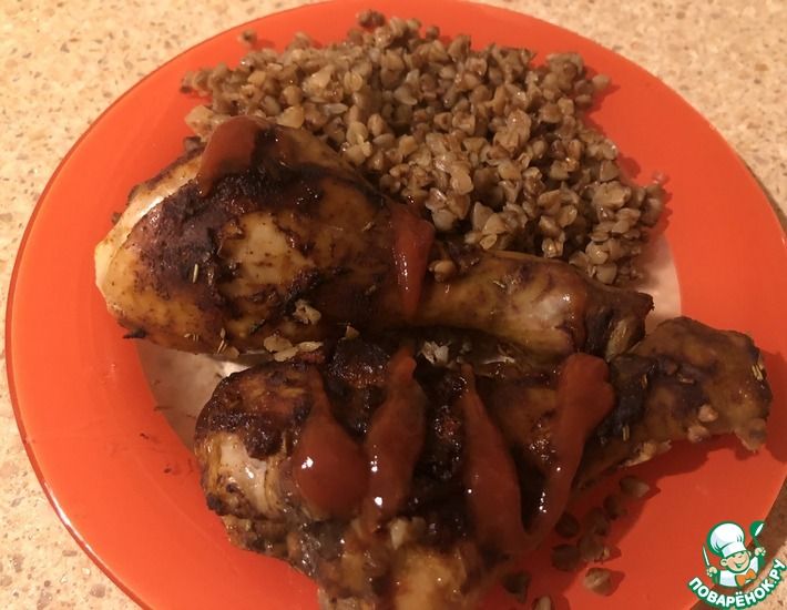 Рецепт: «Ужин без хлопот» курица с гречкой