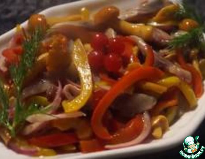 Рецепт: Салат закусочный  Селедочка с грибами