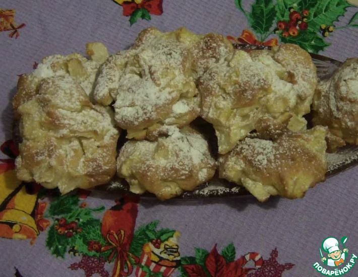 Рецепт: Воздушное яблочное печенье Шарлотка