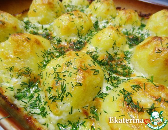 Рецепт: Картофель в сливочно-сырном соусе
