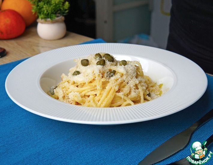 Рецепт: Паста спагетти с тунцом
