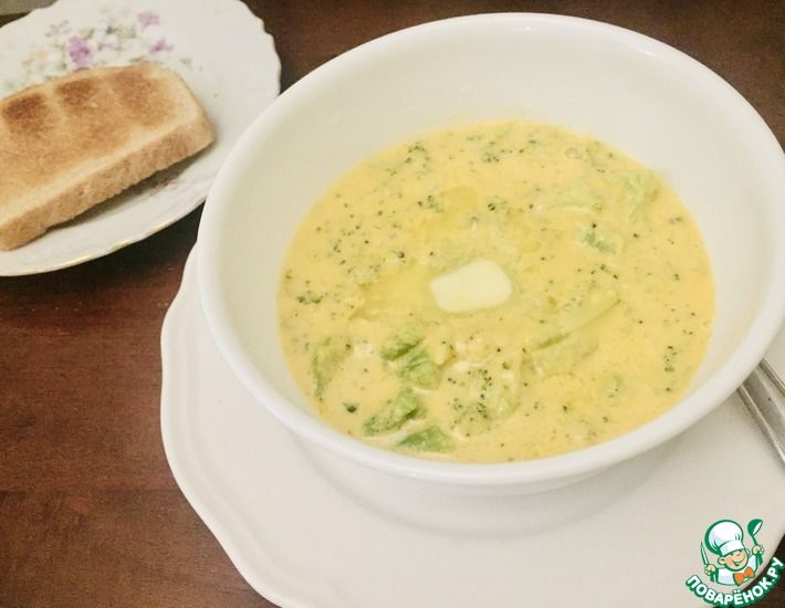 Рецепт: Быстрый Почти крем-суп с чеддером и брокколи