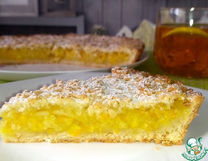 Рецепт: Яблочно-апельсиновый пирог