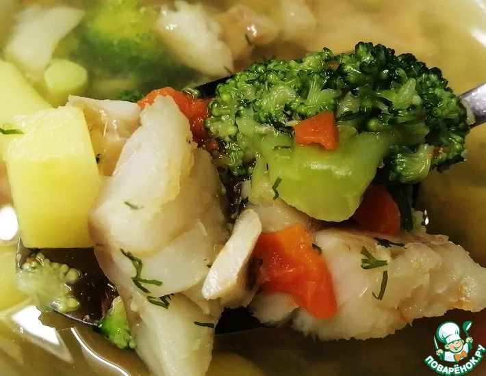 Рецепт: Рыбный суп с брокколи