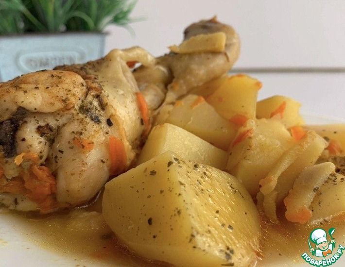 Рецепт: Курица с картошкой и имбирем в мультварке