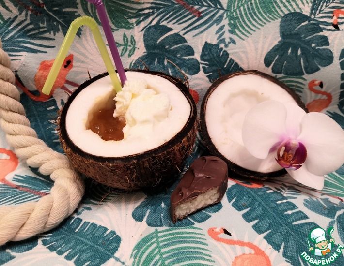 Рецепт: Десерт под кокосовой пальмой