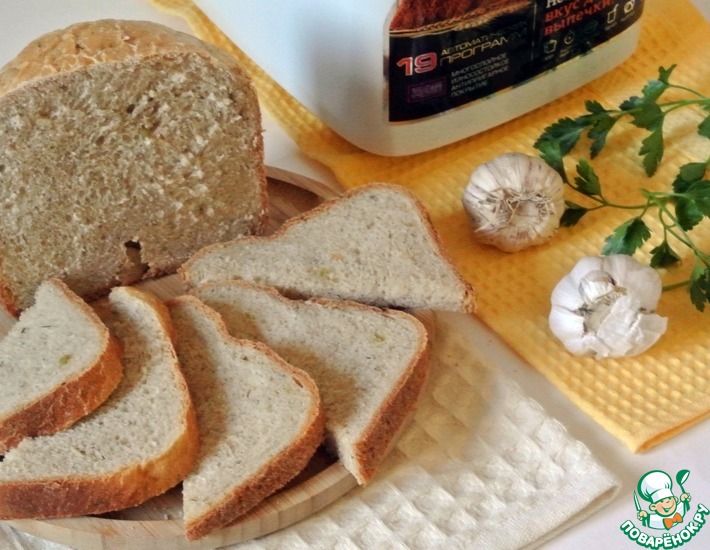 Рецепт: Чесночный хлеб с зеленью