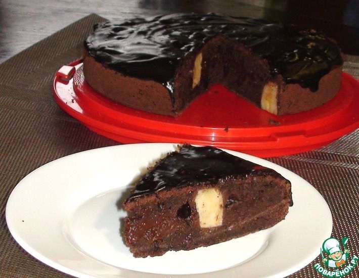 Рецепт: Шоколадный пирог с бананами