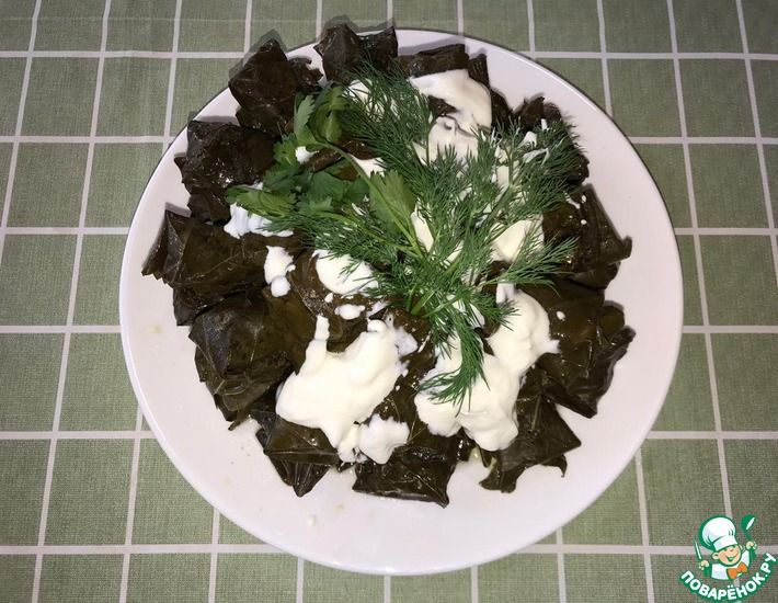 Рецепт: Долма в виноградных листьях. Азербайджанская кухня