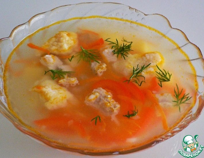 Рецепт: Очень вкусный суп с клецками